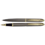עט X-Pen קלאסיק טיטניום עם קליפס זהב