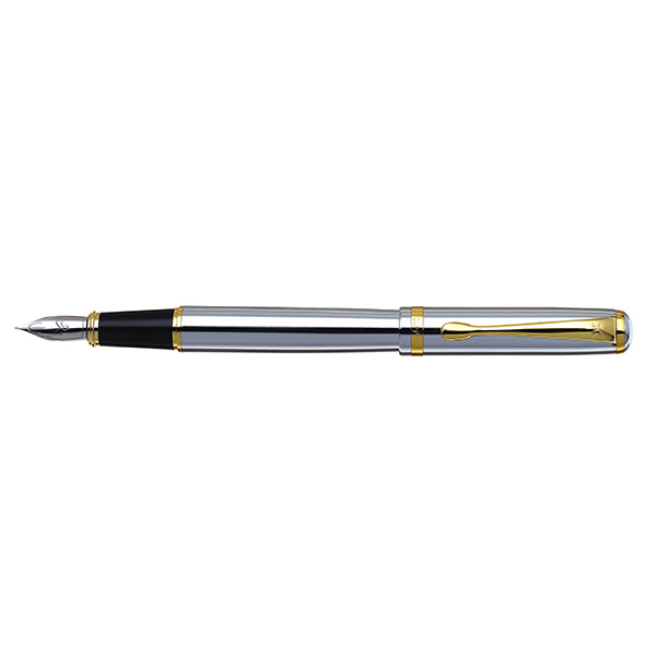 Xp312f.jpg עט X-Pen פודיום נובע כרום עם קליפס זהב, תמונה 1