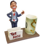 מעמד שולחני THE BOSS לעטים ולכרטיסי ביקור
