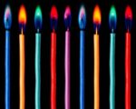 12 נרות יום הולדת עם להבה צבעונית
