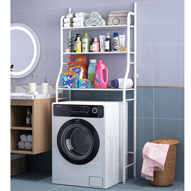laundry-rack2.jpg מדפים מעל מכונת הכביסה, 3 קומות, 155 ס"מ, תמונה 1