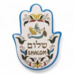 חמסה מקרמיקה בגוון זהב לשולחן ולקיר