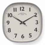 שעון קיר ריבועי 40 ס"מ כסוף
