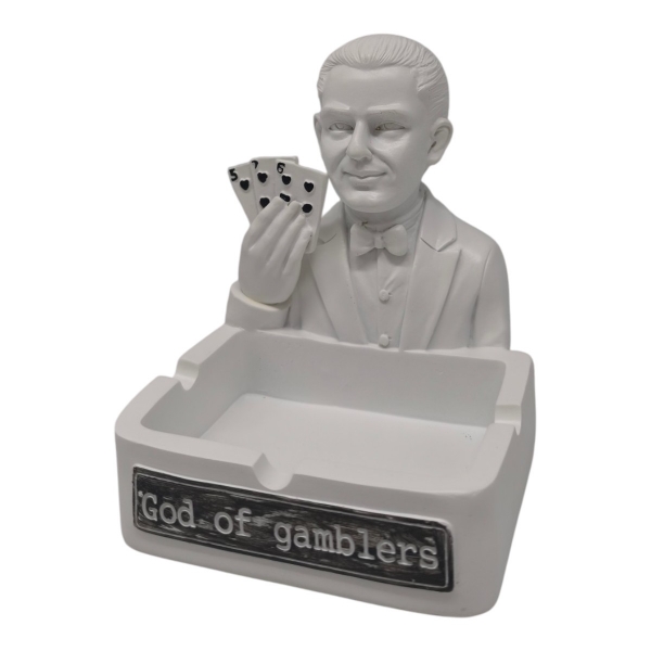 מאפרת GOD OF GAMBLERS לבנה