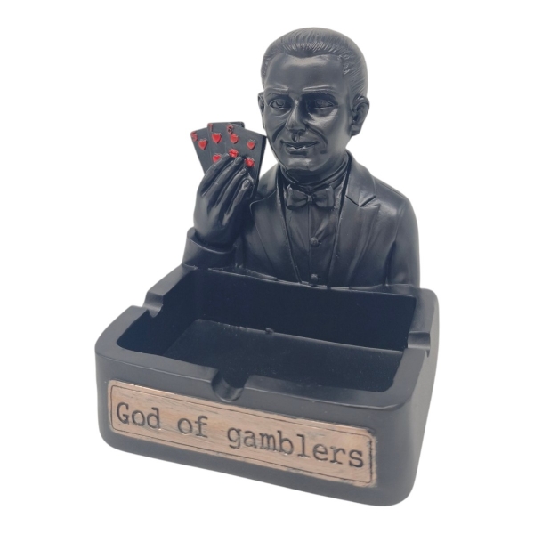 מאפרת GOD OF GAMBLERS שחורה