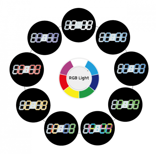 שעון מעורר שולחני RGB מחליף צבעים "אלברוס"