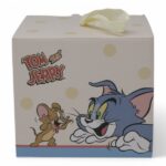 כוס זכוכית טום וג'רי עם מכסה ודמות