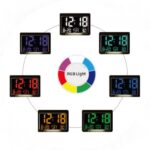 שעון קיר או שולחני RGB עם שלט