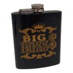 פלאסק מתכת שחור 7 אונקיות BIG BOSS