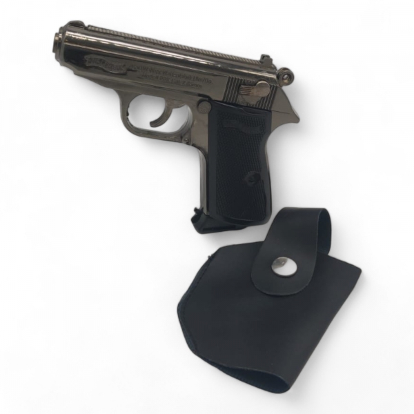 מצת דמוי אקדח וולטר PPK עם נרתיק מצת דמוי אקדח וולטר PPK עם נרתיק