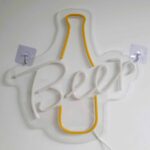 שלט ניאון LED בצורת בקבוק בירה עם הכיתוב Beer, חיבור USB, תמונה 3