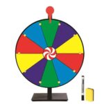 גלגל מזל מסתובב 30 ס"מ עם 10 פלחים מחיקים