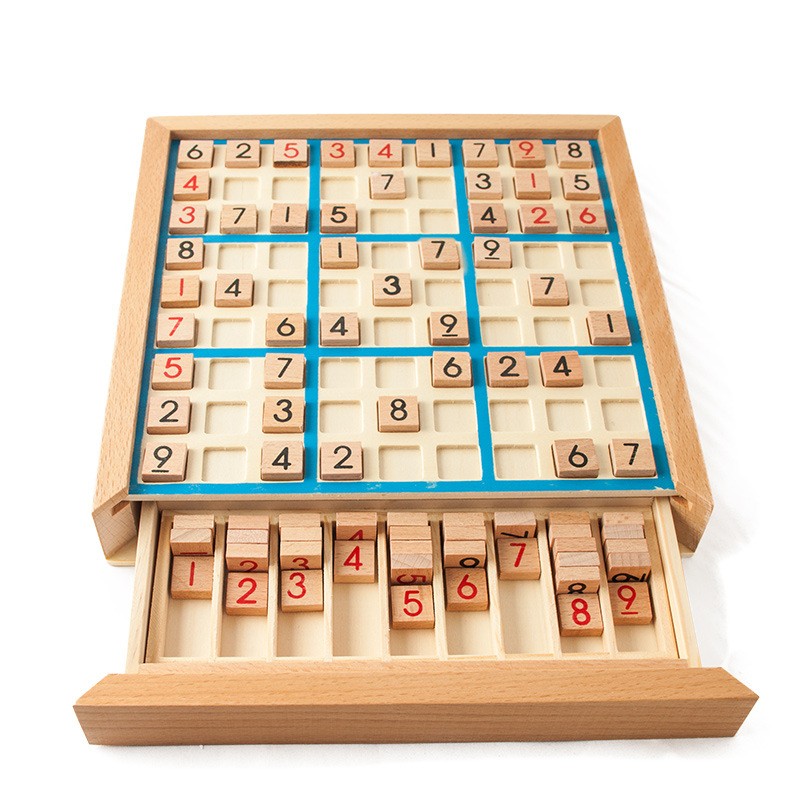 סודוקו-מעץ1.jpg סודוקו מעץ אלון עם מגירה, תמונה 1