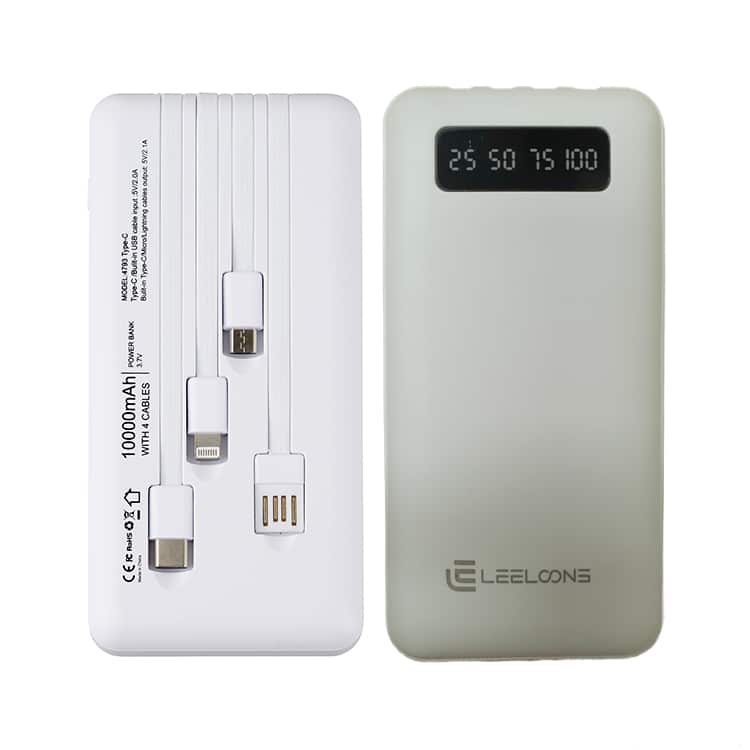 סוללת-גיבוי-חדש1-1.jpg מטען נייד 10,000mAh עם 4 כבלים ומסך, תמונה 1
