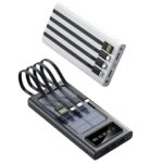 מטען סולארי 10,000mAh עם כבלים מובנים ומסך, תמונה 2