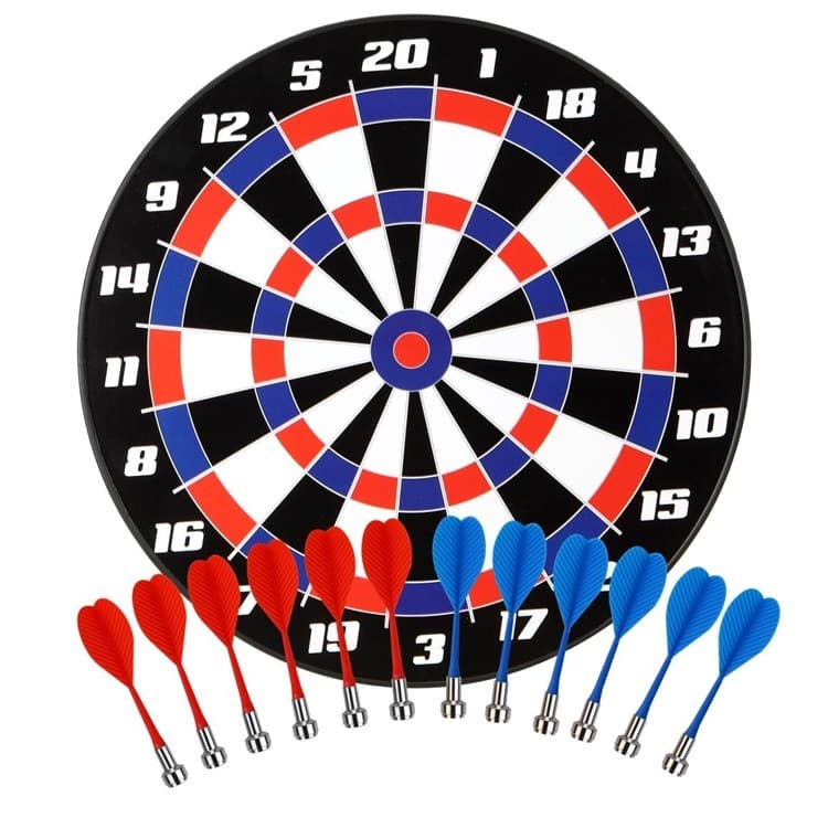 קליעה-למטרה-חיצים2.jpg לוח חצים מגנטי 40 ס"מ עם 6 חצים, תמונה 1