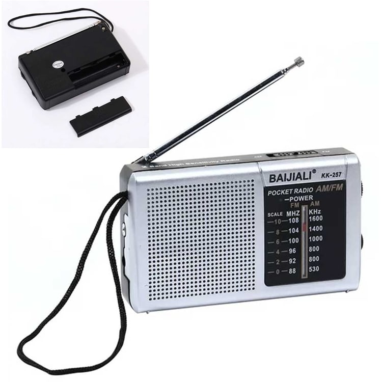 רדיו-4.jpg רדיו טרנזיסטור AM/FM קטן על סוללות, תמונה 1