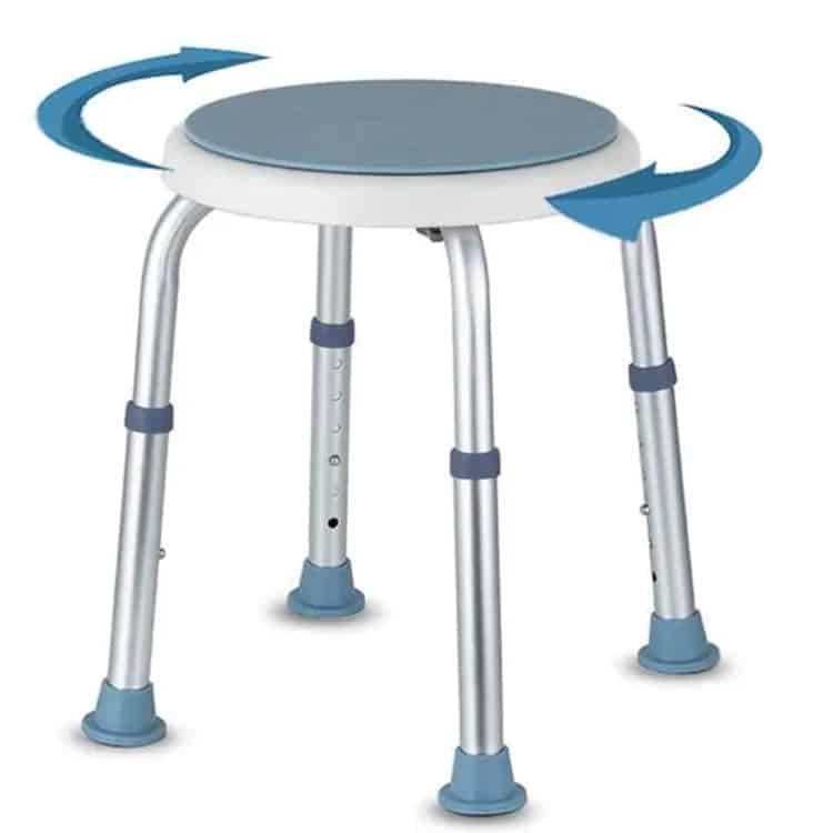 שרפרף-מסתובב-למקלחת1-1.jpg שרפרף מקלחת מסתובב 360 מעלות בגובה מתכוונן, תמונה 1